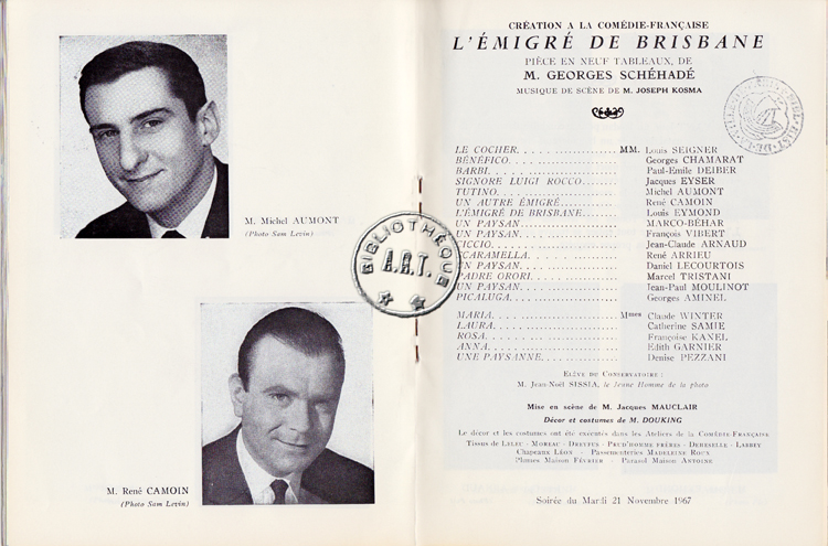 Les programmes de Théatre de l\