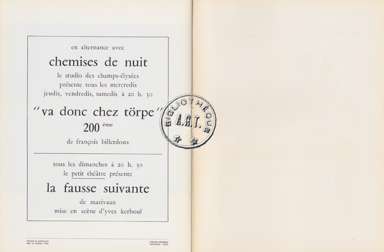 Les programmes de Théatre de l\