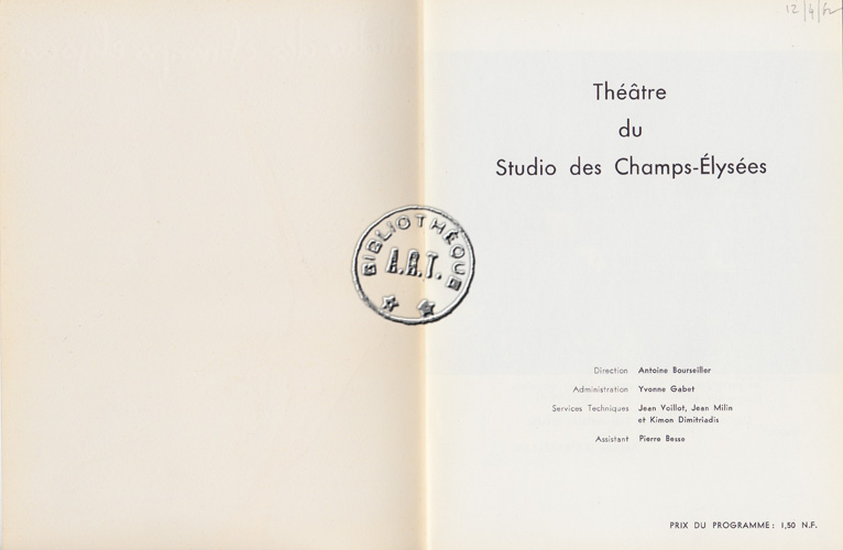 Les programmes de Théatre de l\