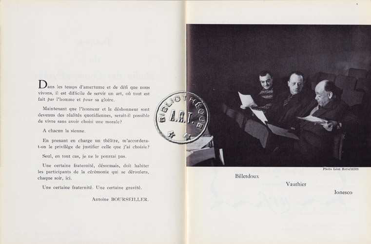 Les programmes de Théatre de l\