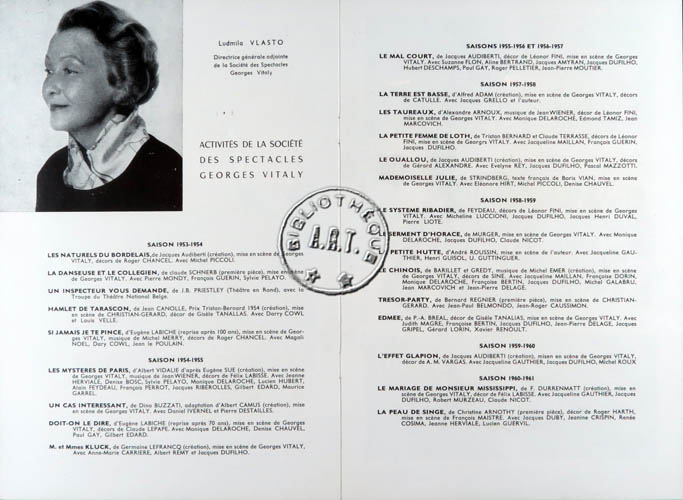 Les programmes de Théatre de l\