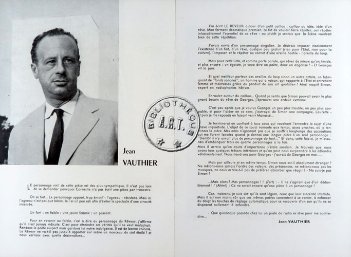 Les programmes de Théatre de l\