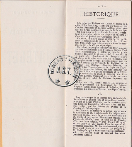 Les programmes de Théatre de l\