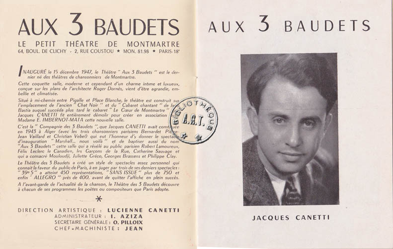Les programmes de Théatre de l\