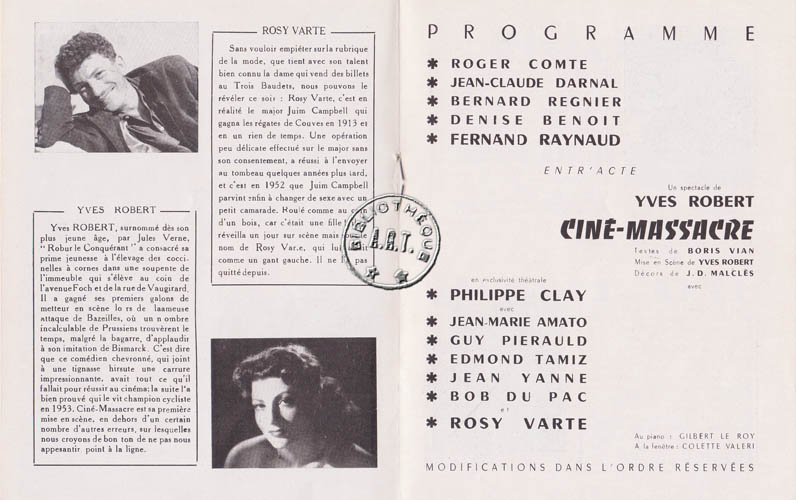 Les programmes de Théatre de l\