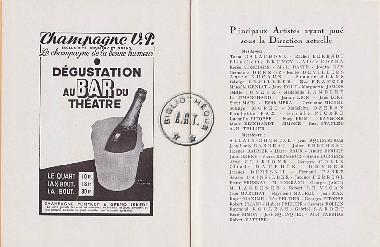 Les programmes de Théatre de l\