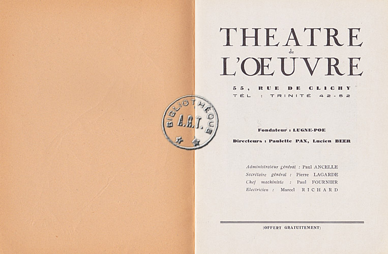 Les programmes de Théatre de l\
