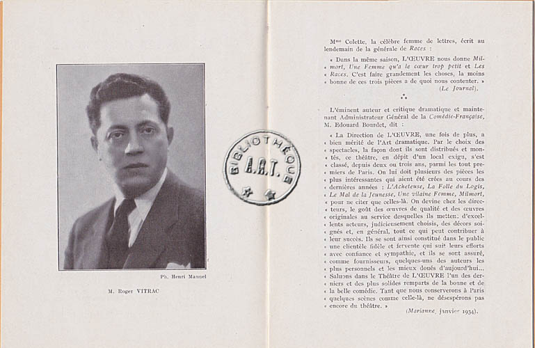 Les programmes de Théatre de l\