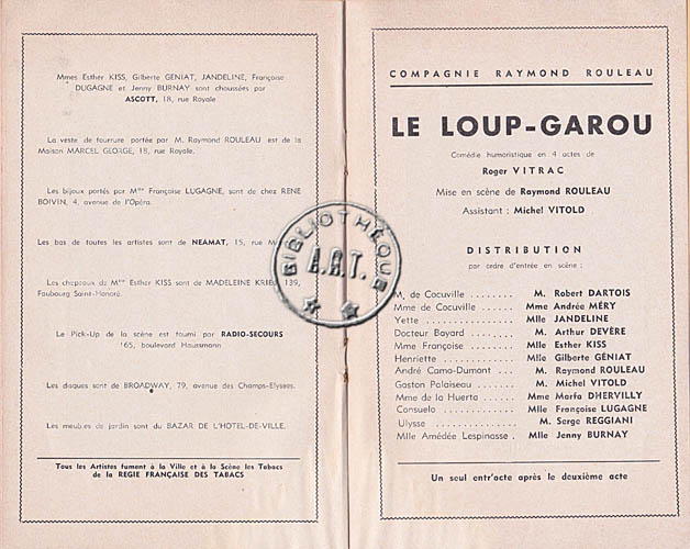 Les programmes de Théatre de l\