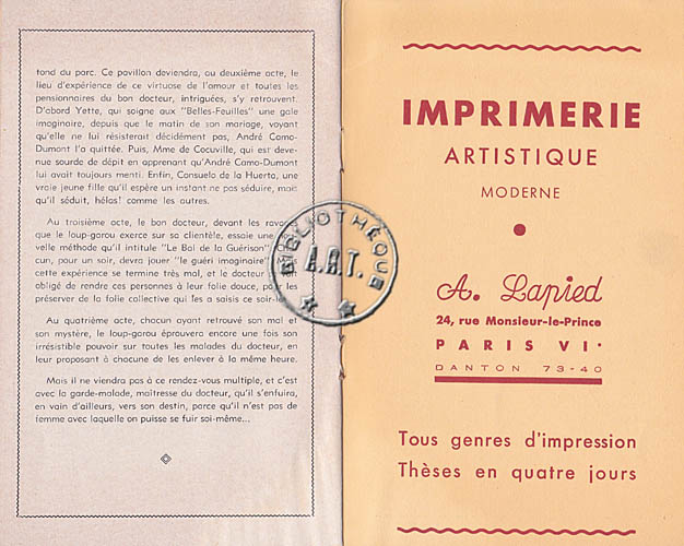 Les programmes de Théatre de l\