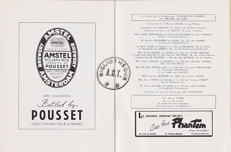 Les programmes de Théatre de l\