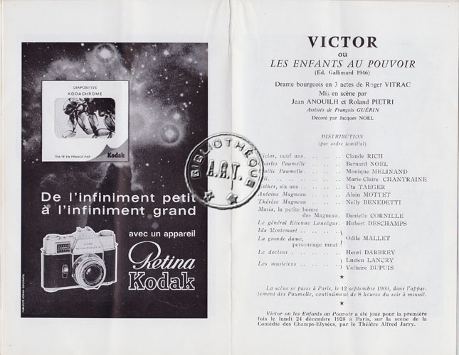 Les programmes de Théatre de l\
