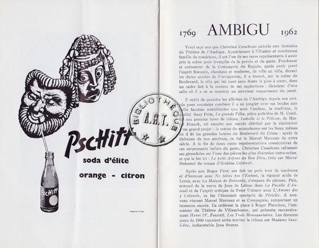 Les programmes de Théatre de l\