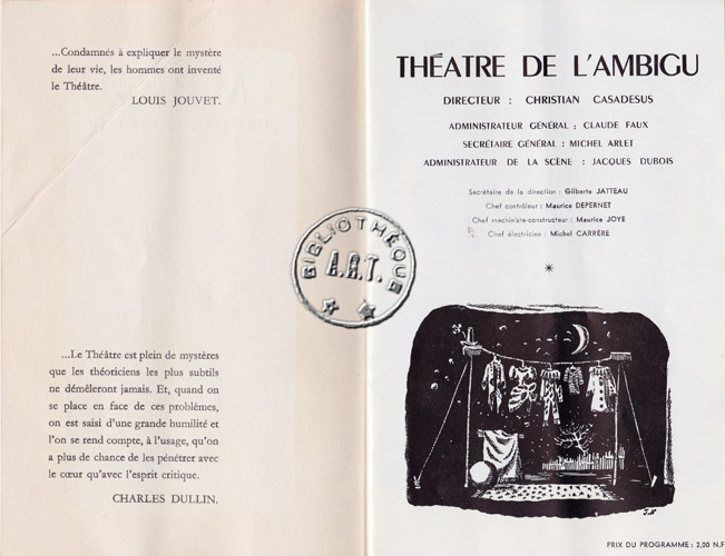 Les programmes de Théatre de l\