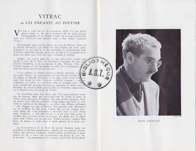 Les programmes de Théatre de l\
