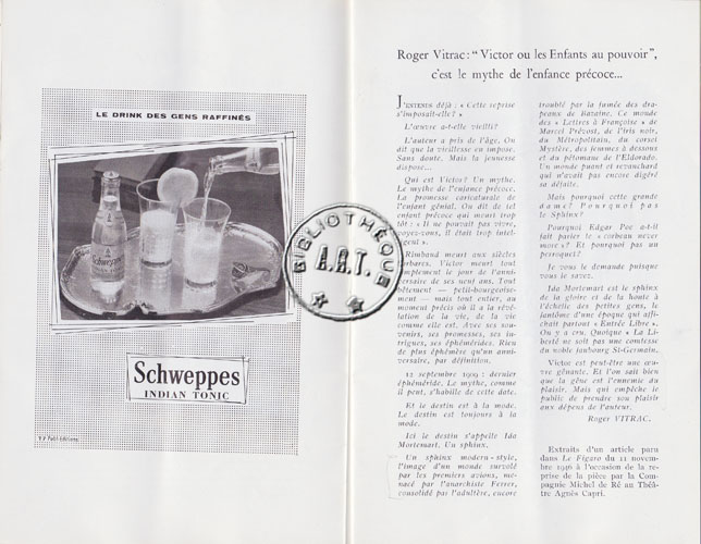 Les programmes de Théatre de l\